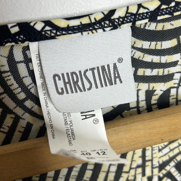 CHRISTINA Mesh Artsy Abstract Tie Front Long Line Ruched Sleeve CoverUp Cardigan - Picture 10 of 13